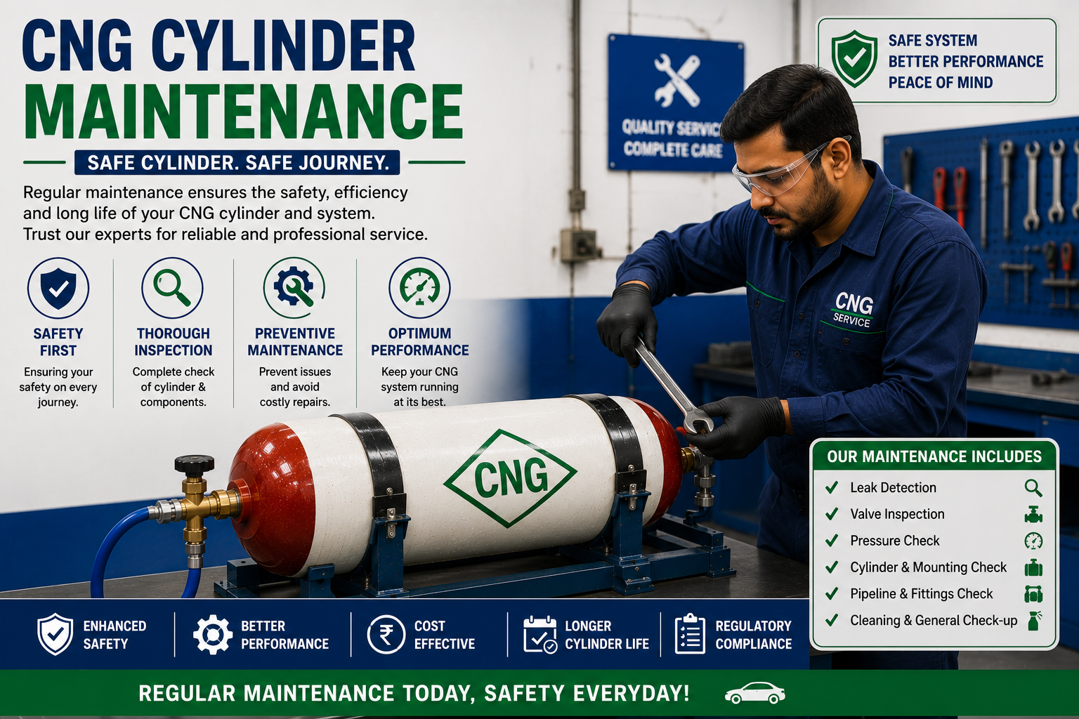 CNG Cylinder Maintenance in Baramati, Solapur, Pune
